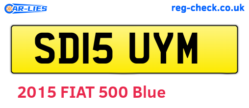 SD15UYM are the vehicle registration plates.