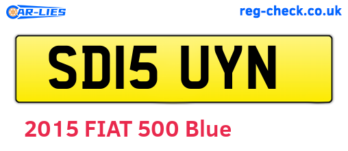 SD15UYN are the vehicle registration plates.