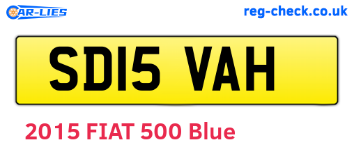SD15VAH are the vehicle registration plates.