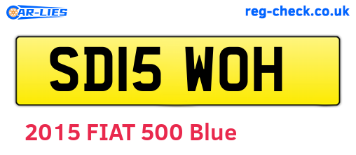 SD15WOH are the vehicle registration plates.