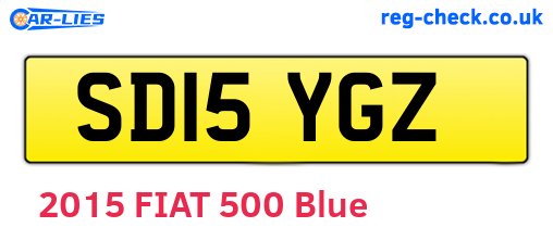 SD15YGZ are the vehicle registration plates.