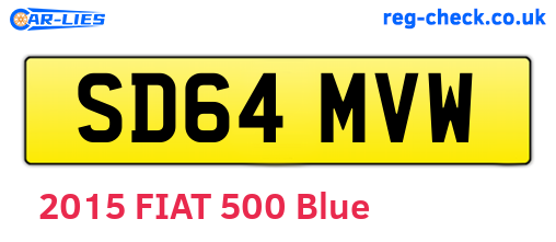SD64MVW are the vehicle registration plates.