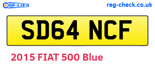 SD64NCF are the vehicle registration plates.