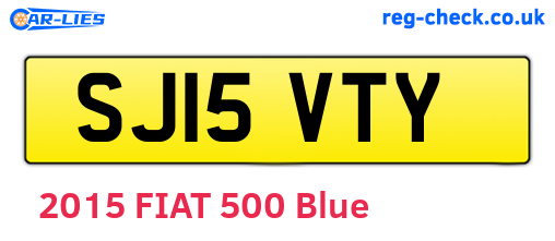 SJ15VTY are the vehicle registration plates.