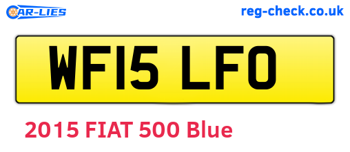 WF15LFO are the vehicle registration plates.