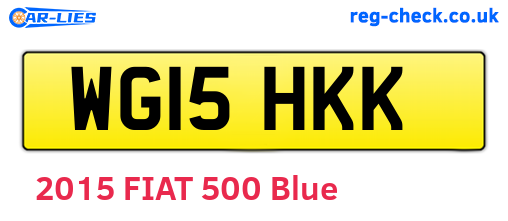 WG15HKK are the vehicle registration plates.