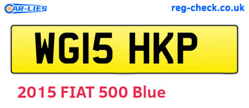 WG15HKP are the vehicle registration plates.