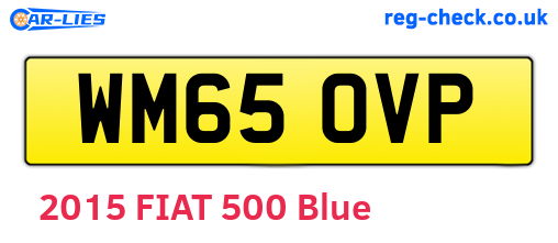 WM65OVP are the vehicle registration plates.