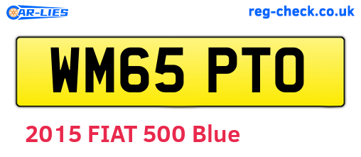 WM65PTO are the vehicle registration plates.