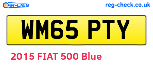 WM65PTY are the vehicle registration plates.