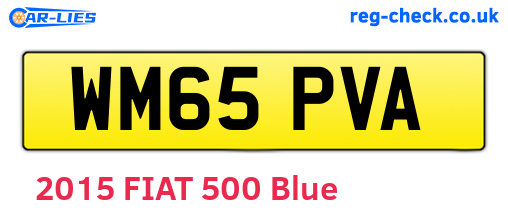 WM65PVA are the vehicle registration plates.