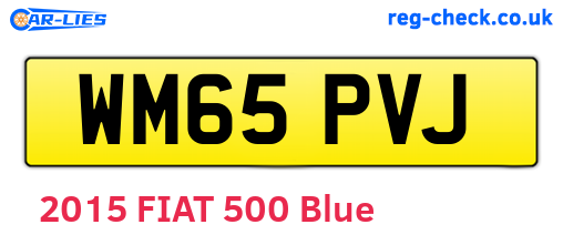 WM65PVJ are the vehicle registration plates.