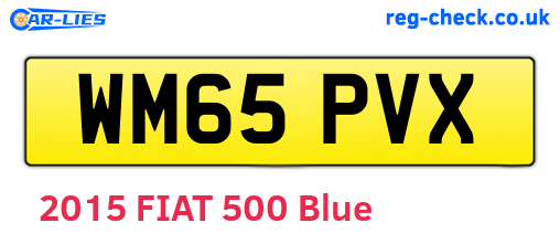 WM65PVX are the vehicle registration plates.