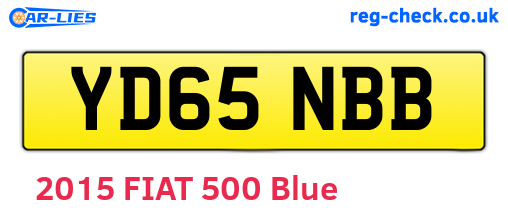 YD65NBB are the vehicle registration plates.