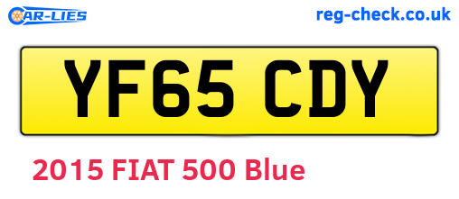 YF65CDY are the vehicle registration plates.