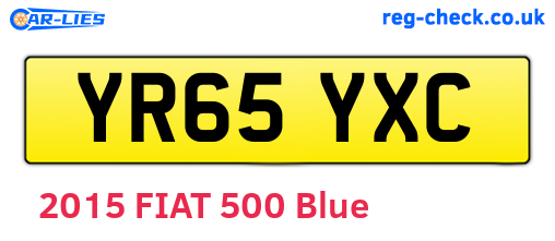 YR65YXC are the vehicle registration plates.