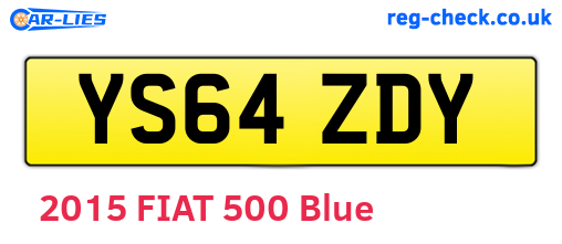 YS64ZDY are the vehicle registration plates.