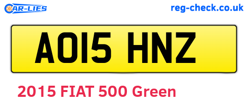 AO15HNZ are the vehicle registration plates.