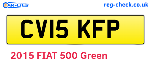 CV15KFP are the vehicle registration plates.