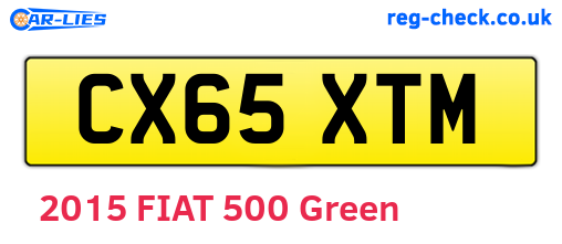 CX65XTM are the vehicle registration plates.