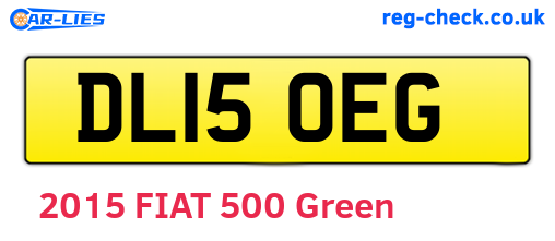 DL15OEG are the vehicle registration plates.