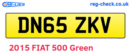 DN65ZKV are the vehicle registration plates.