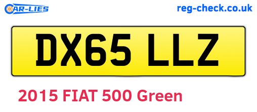 DX65LLZ are the vehicle registration plates.