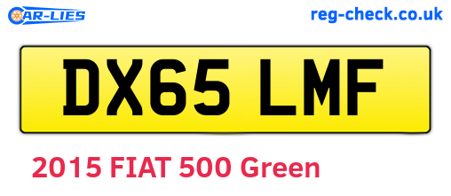 DX65LMF are the vehicle registration plates.