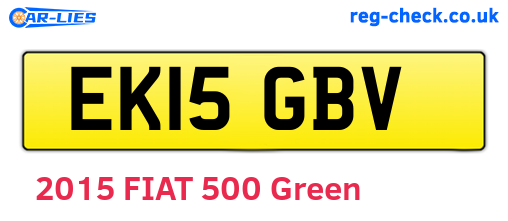 EK15GBV are the vehicle registration plates.