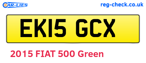 EK15GCX are the vehicle registration plates.