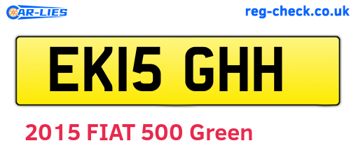 EK15GHH are the vehicle registration plates.