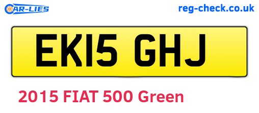 EK15GHJ are the vehicle registration plates.