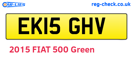 EK15GHV are the vehicle registration plates.