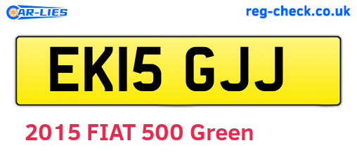 EK15GJJ are the vehicle registration plates.