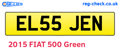 EL55JEN are the vehicle registration plates.