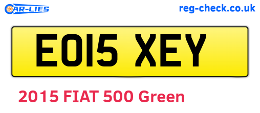 EO15XEY are the vehicle registration plates.