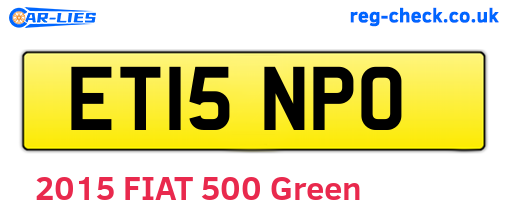 ET15NPO are the vehicle registration plates.