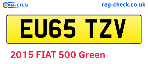 EU65TZV are the vehicle registration plates.