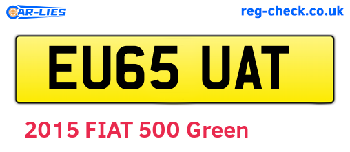 EU65UAT are the vehicle registration plates.