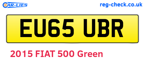 EU65UBR are the vehicle registration plates.