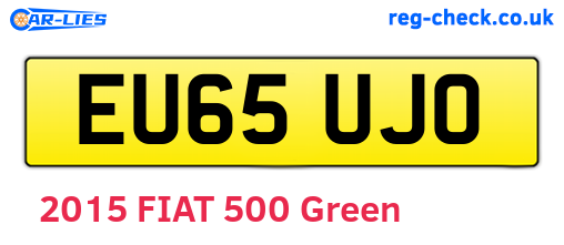 EU65UJO are the vehicle registration plates.