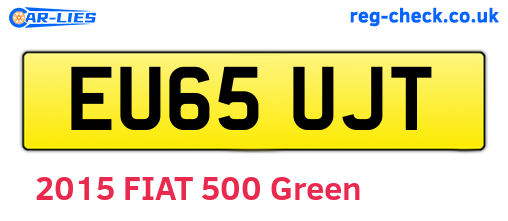 EU65UJT are the vehicle registration plates.