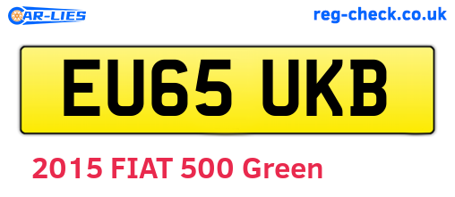 EU65UKB are the vehicle registration plates.
