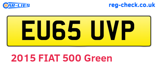 EU65UVP are the vehicle registration plates.