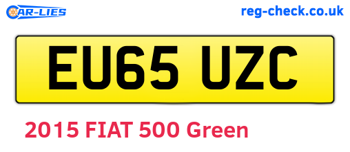 EU65UZC are the vehicle registration plates.