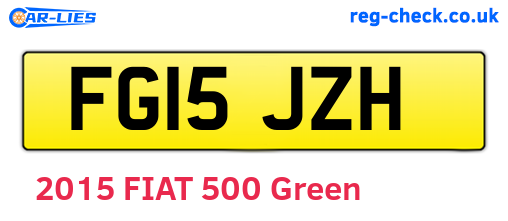 FG15JZH are the vehicle registration plates.