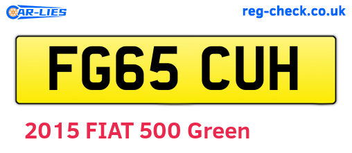 FG65CUH are the vehicle registration plates.
