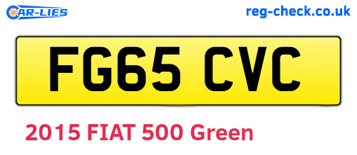 FG65CVC are the vehicle registration plates.
