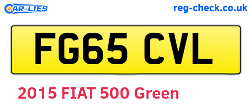 FG65CVL are the vehicle registration plates.