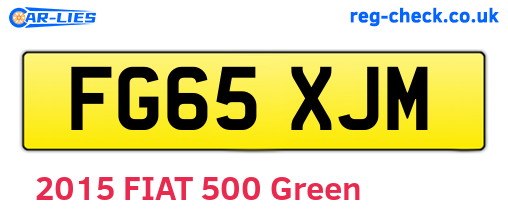 FG65XJM are the vehicle registration plates.